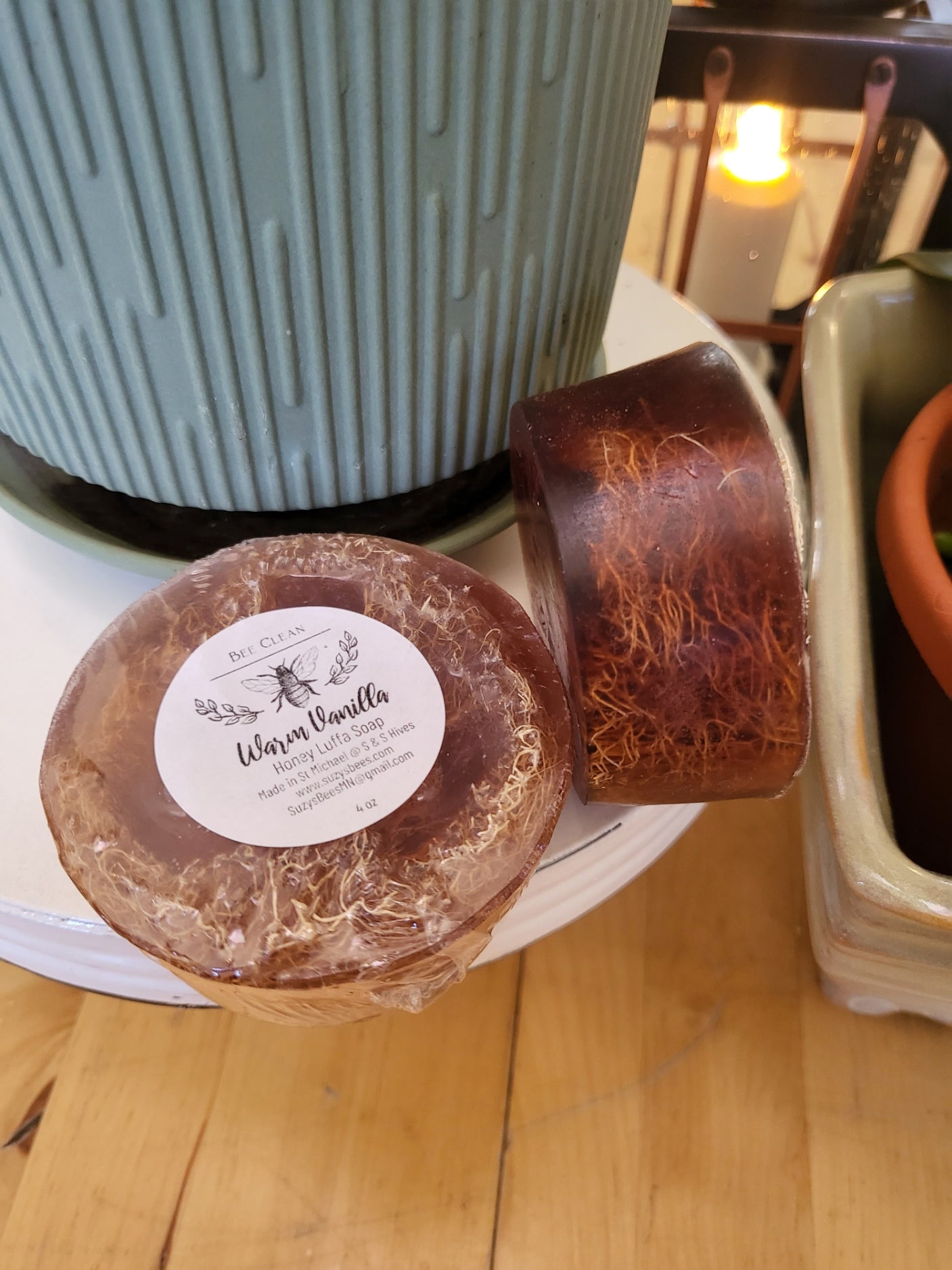 Luffa Honey Soap - Warm Vanilla