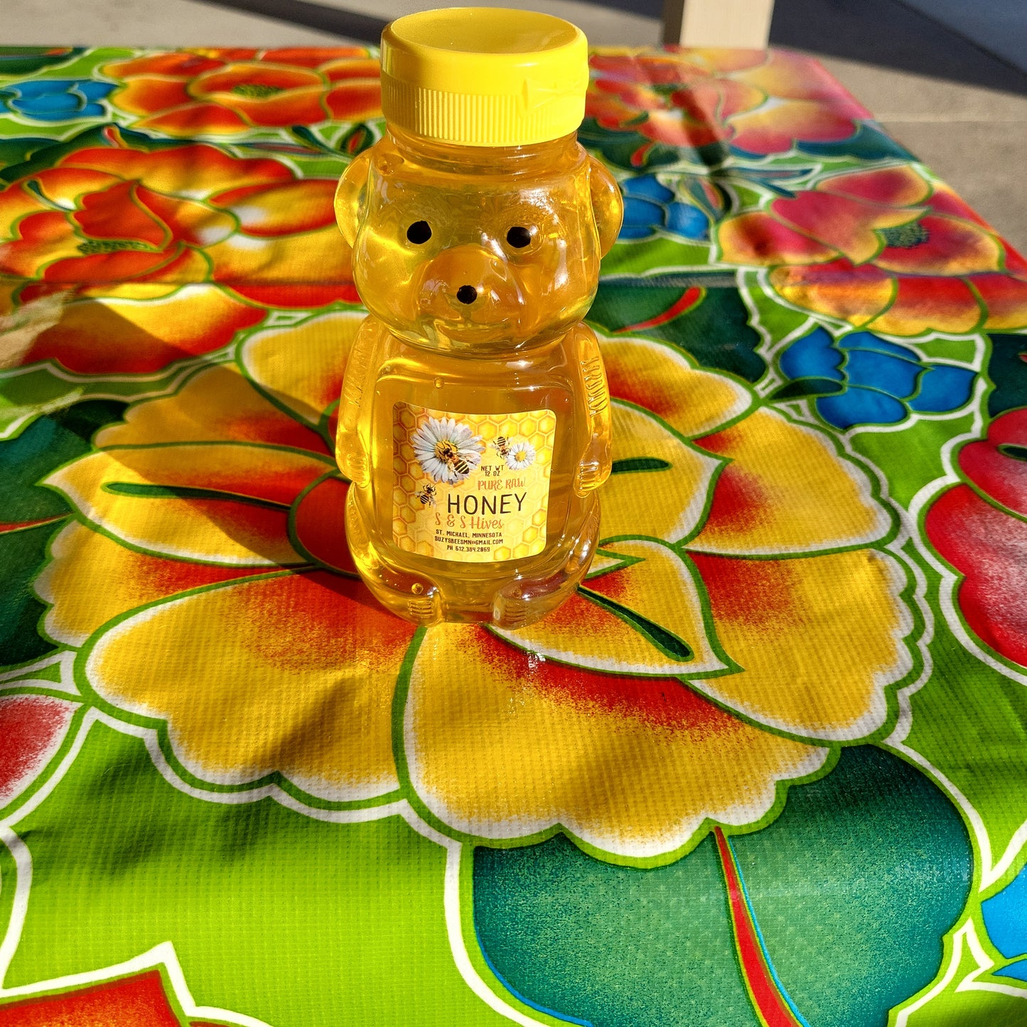 Pure Raw Honey 12oz Squeeze Bear