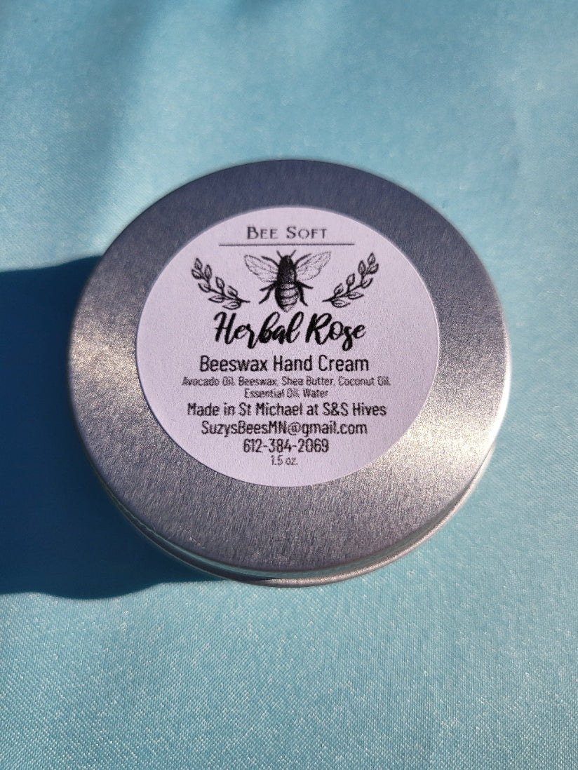 Beeswax Hand Cream in Herbal Rose